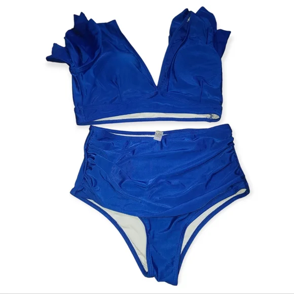 Ruffle High Waist Swimsuit - Picture 3 of 4